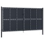 Puerta de jardín de acero gris antracita 400x175 cm de vidaXL, Puertas de jardín - Ref: Foro24-144533, Precio: 942,66 €, Desc...