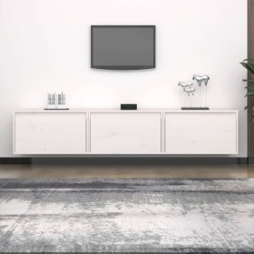 Mueble de TV 3 piezas madera maciza de pino blanco en Muebles TV | Comprar online en Foru.es