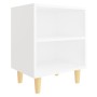 Mesitas de noche patas madera maciza blanca 2 uds 40x30x50 cm de vidaXL, Mesitas de noche - Ref: Foro24-805780, Precio: 50,25...