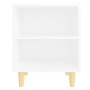 Mesitas de noche patas madera maciza blanca 2 uds 40x30x50 cm de vidaXL, Mesitas de noche - Ref: Foro24-805780, Precio: 50,25...