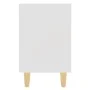 Mesitas de noche patas madera maciza blanca 2 uds 40x30x50 cm de vidaXL, Mesitas de noche - Ref: Foro24-805780, Precio: 49,67...