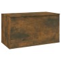 Baúl almacenaje madera contrachapada roble ahumado 84x42x46 cm de vidaXL, Baúles para juguetes - Ref: Foro24-815192, Precio: ...