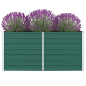 Jardinera elevada de acero galvanizado verde 160x80x77cm de vidaXL, Maceteros y jardineras - Ref: Foro24-47010, Precio: 70,30...