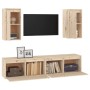Muebles para TV 4 piezas madera maciza de pino en Muebles TV | Comprar online en Foru.es
