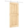 Puerta corredera con herrajes madera maciza de pino 85x210 cm de vidaXL, Puertas - Ref: Foro24-3203167, Precio: 203,35 €, Des...