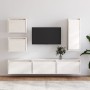 Muebles para TV 6 piezas madera maciza de pino blanco en Muebles TV | Comprar online en Foru.es