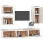 Muebles para TV 6 piezas madera maciza de pino blanco en Muebles TV | Comprar online en Foru.es