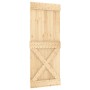 Puerta corredera con herrajes madera maciza de pino 85x210 cm de vidaXL, Puertas - Ref: Foro24-3203171, Precio: 203,50 €, Des...