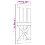 Puerta corredera con herrajes madera maciza de pino 85x210 cm de vidaXL, Puertas - Ref: Foro24-3203171, Precio: 203,50 €, Des...