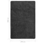 Alfombra peluda antideslizante gris oscuro 200x290 cm de vidaXL, Alfombras - Ref: Foro24-340381, Precio: 122,54 €, Descuento: %