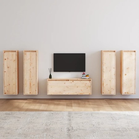Muebles para TV 3 piezas madera maciza de pino en Muebles TV | Comprar online en Foru.es