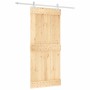 Puerta corredera con herrajes madera maciza de pino 90x210 cm de vidaXL, Puertas - Ref: Foro24-3203164, Precio: 199,66 €, Des...