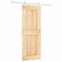 Puerta corredera con herrajes madera maciza de pino 80x210 cm de vidaXL, Puertas - Ref: Foro24-3203166, Precio: 205,87 €, Des...