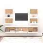 Muebles para TV 7 piezas madera maciza de pino blanco en Muebles TV | Comprar online en Foru.es
