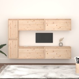 Muebles para TV 6 piezas madera maciza de pino en Muebles TV | Comprar online en Foru.es