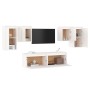 Muebles para TV 6 piezas madera maciza de pino blanco en Muebles TV | Comprar online en Foru.es