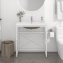 Estructura de baño con lavabo incorporado hierro blanco de vidaXL, Tocadores de baño - Ref: Foro24-3101387, Precio: 195,75 €,...