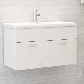 Mueble con lavabo madera de ingeniería blanco de vidaXL, Tocadores de baño - Ref: Foro24-3070829, Precio: 185,88 €, Descuento: %