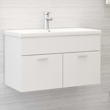 Mueble con lavabo madera de ingeniería blanco de vidaXL, Tocadores de baño - Ref: Foro24-3070829, Precio: 185,88 €, Descuento: %