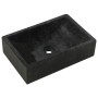 Tocador de baño madera maciza de teca con lavabos mármol negro de vidaXL, Tocadores de baño - Ref: Foro24-3096577, Precio: 44...