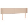 Cabecero de cuero sintético color capuchino 203x16x78/88 cm de vidaXL, Cabeceros y pies de cama - Ref: Foro24-3118601, Precio...