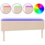 Headboard with LED synthetic leather cappuccino color 200x5x78/88 cm by vidaXL, Headboards and footboards - Ref: Foro24-31214...