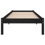 Estructura de cama madera maciza individual negra 75x190 cm de vidaXL, Camas y somieres - Ref: Foro24-809981, Precio: 87,91 €...