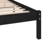 Estructura de cama madera maciza individual negra 75x190 cm de vidaXL, Camas y somieres - Ref: Foro24-809981, Precio: 87,91 €...