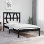 Estructura de cama madera maciza de pino negro 75x190 cm de vidaXL, Camas y somieres - Ref: Foro24-3103962, Precio: 112,99 €,...