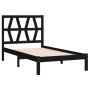 Estructura de cama madera maciza de pino negro 75x190 cm de vidaXL, Camas y somieres - Ref: Foro24-3103962, Precio: 112,99 €,...