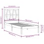 Estructura de cama madera maciza de pino negro 75x190 cm de vidaXL, Camas y somieres - Ref: Foro24-3103962, Precio: 112,99 €,...
