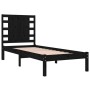 Estructura de cama madera maciza individual negra 75x190 cm de vidaXL, Camas y somieres - Ref: Foro24-3104182, Precio: 123,88...