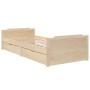 Estructura de cama con cajones madera maciza de pino 90x200 cm de vidaXL, Camas y somieres - Ref: Foro24-322159, Precio: 158,...