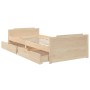 Estructura de cama con cajones madera maciza de pino 90x200 cm de vidaXL, Camas y somieres - Ref: Foro24-322159, Precio: 158,...