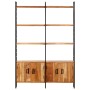 Estantería de 4 niveles madera maciza de acacia 124x30x180 cm de vidaXL, Librerías y estanterías - Ref: Foro24-284416, Precio...