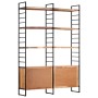 Estantería de 4 niveles madera maciza de acacia 124x30x180 cm de vidaXL, Librerías y estanterías - Ref: Foro24-284416, Precio...
