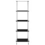 Estantería 5 niveles cristal templado negro 40x40x130 cm de vidaXL, Librerías y estanterías - Ref: Foro24-249511, Precio: 55,...