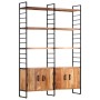 Estantería de 4 niveles madera maciza de acacia 124x30x180 cm de vidaXL, Librerías y estanterías - Ref: Foro24-284416, Precio...