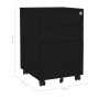 Armario archivador acero negro 39x45x60 cm de vidaXL, Armarios archivadores - Ref: Foro24-335980, Precio: 159,25 €, Descuento: %