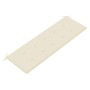 Banco Batavia cojín color crema madera maciza de teca 150 cm en Bancos de jardín | Comprar online en Foru.es