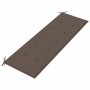 Banco Batavia con cojín gris taupe madera maciza de teca 150 cm en Bancos de jardín | Comprar online en Foru.es