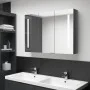 Mueble de baño con espejo LED gris brillante 89x14x62 cm de vidaXL, Tocadores de baño - Ref: Foro24-326528, Precio: 160,35 €,...
