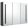 Mueble de baño con espejo LED gris brillante 89x14x62 cm de vidaXL, Tocadores de baño - Ref: Foro24-326528, Precio: 163,68 €,...