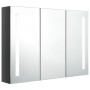 Mueble de baño con espejo LED gris brillante 89x14x62 cm de vidaXL, Tocadores de baño - Ref: Foro24-326528, Precio: 163,68 €,...
