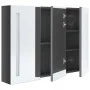 Mueble de baño con espejo LED gris brillante 89x14x62 cm de vidaXL, Tocadores de baño - Ref: Foro24-326528, Precio: 160,35 €,...