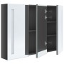 Mueble de baño con espejo LED gris brillante 89x14x62 cm de vidaXL, Tocadores de baño - Ref: Foro24-326528, Precio: 163,68 €,...