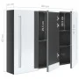 Mueble de baño con espejo LED gris brillante 89x14x62 cm de vidaXL, Tocadores de baño - Ref: Foro24-326528, Precio: 160,35 €,...