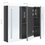 Mueble de baño con espejo LED gris brillante 89x14x62 cm de vidaXL, Tocadores de baño - Ref: Foro24-326528, Precio: 163,68 €,...