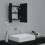 Armario espejo de baño con luz LED acrílico negro 40x12x45 cm de vidaXL, Tocadores de baño - Ref: Foro24-804949, Precio: 47,5...