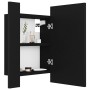 Armario espejo de baño con luz LED acrílico negro 40x12x45 cm de vidaXL, Tocadores de baño - Ref: Foro24-804949, Precio: 47,5...